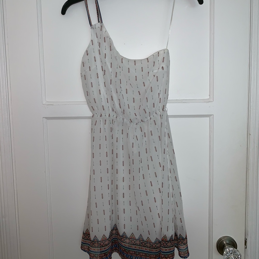 One Shoulder patterned dress